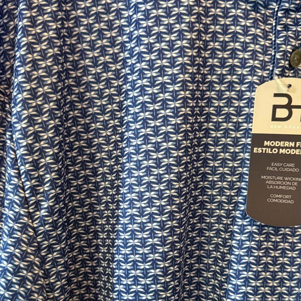 Hogan Navy Patterned Casual Button-Down Shirt - image 5